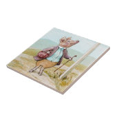 Pigling Bland gaat naar de markt van Beatrix Potte Tegeltje (Zijkant)