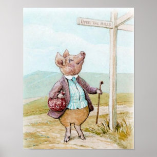 Pigling Bland Going to Market van Beatrix Potter Poster