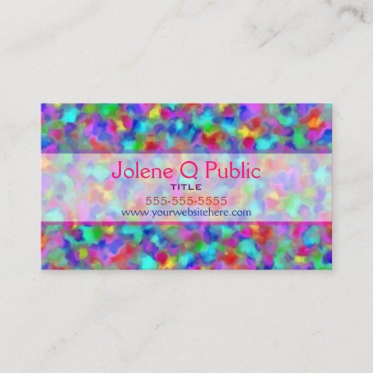 pigmentatie visitekaartje (Voorkant)