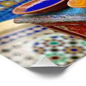 Pigmenten te koop in de Medina - Marrakech Foto Afdruk (Hoek)