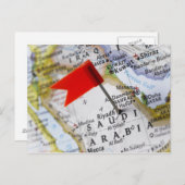 Pignon de carte placé à Riyadh, Arabie Saoudite su (Devant / Derrière)