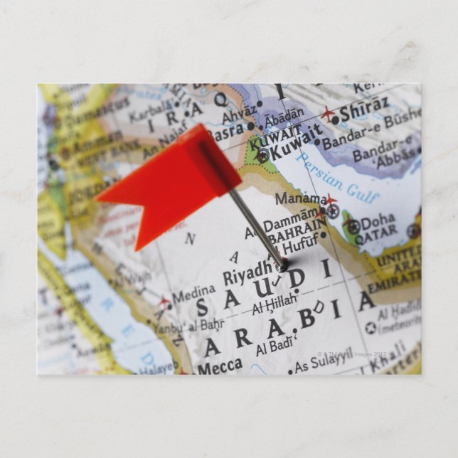 Pignon de carte placé à Riyadh, Arabie Saoudite su (Devant)