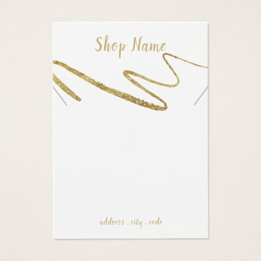 Pignon or brillant, carte d'affichage du collier (Devant)