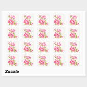 Pignons roses floraux Stickers (Feuille)