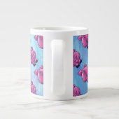 Pigpatroon hoofden en rails jumbo mok (Achterkant)