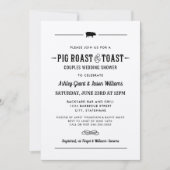 Pigroast en Toast Kraft Wedding Couples Shower Kaart (Voorkant)