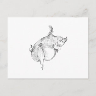 Pigs Can Fly Ansichtkaart Briefkaart
