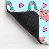 Pigs en Rainbows Pattern Muismat (Hoek)