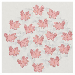 PIGS FLY aanpasbare fabric Stof