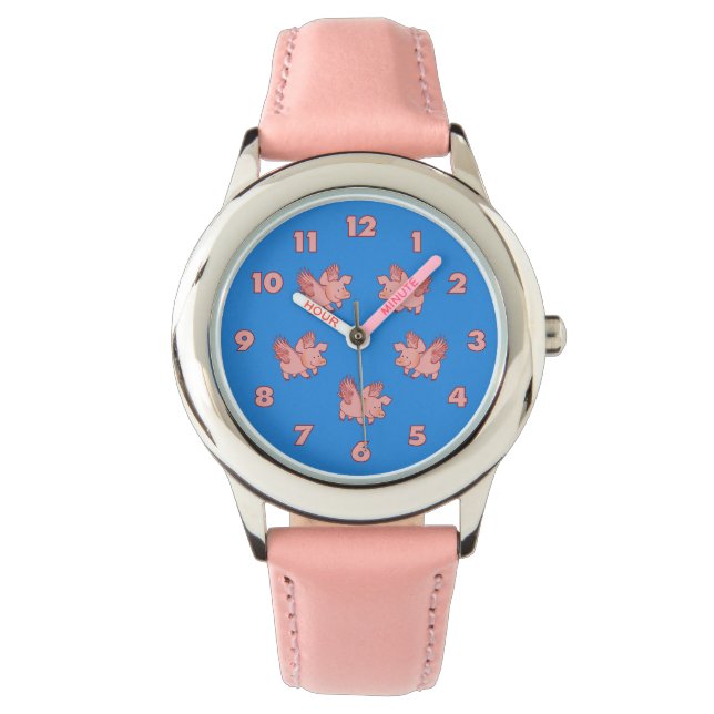 Pigs Fly montres personnalisées (devant)
