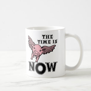Pigs Fly Now Funny Mug Koffiemok