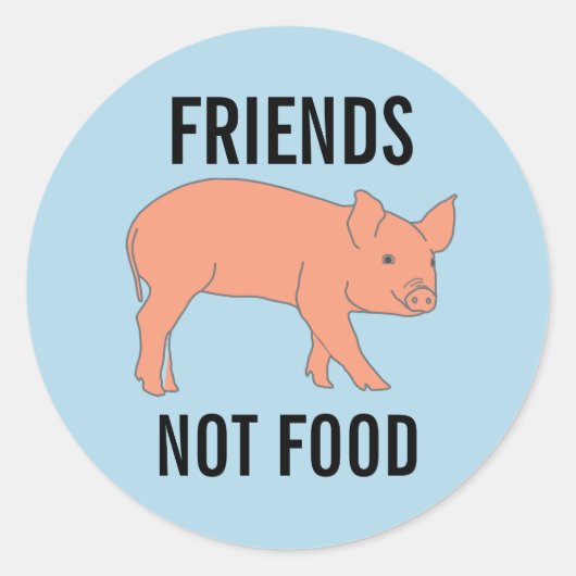 PIGS FRIENDS NOT FOOD STICKERS (Voorkant)