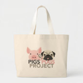 Pigs & Pugs Project Canvas tas (Voorkant)