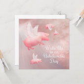 Pigs Voler-Une Carte De Jour Incroyable (Devant/Arrière en situation)