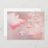 Pigs Voler-Une Carte Postale De Jour Incroyable (Devant / Derrière)