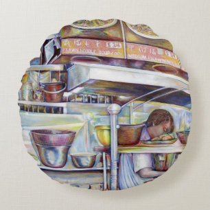 Pigtail Soup, Singapore Rond Kussen