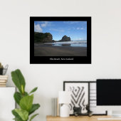 Piha Beach, Nieuw-Zeeland #3 Poster (Thuiskantoor)