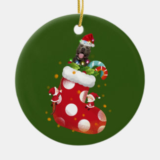 Piitbull With Socking Keramisch Ornament