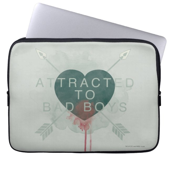 Pijl | "Aangetrokken naar slechte jongens" doorbor Laptop Sleeve (Voorkant)