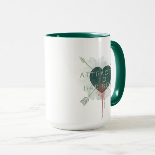 Pijl | "Aangetrokken naar slechte jongens" doorbor Mok (Voorkant rechts)