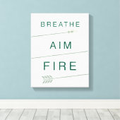 Pijl | Aim-brand doorbreken Canvas Afdruk (Insitu (Houten vloer))