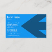 Pijl - blauw 0099FF Visitekaartje (Achterkant)