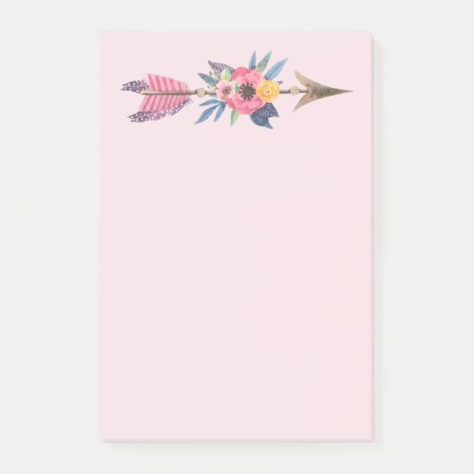 Pijl, Bloemen en Veer Post-it® Notes (Voorkant)