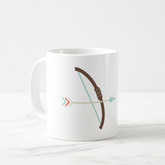 Pijl en pijlstang koffiemok (Voorkant links)