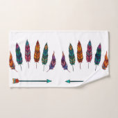 pijl en veren bad handdoek (Handdoek)