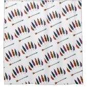 pijl en veren douchegordijn (Voorkant)