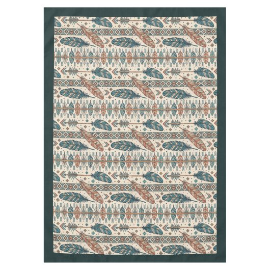 Pijl en veren Print tafelkleed – Tribal Style (Voorkant)