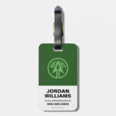 Pijl | Genius Level Babe Bagagelabel (Achterkant verticaal)