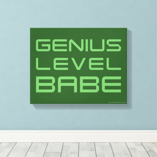 Pijl | Genius Level Babe Canvas Afdruk (Insitu (Houten vloer))