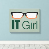 Pijl | Grafische weergave van IT-brillen Canvas Afdruk (Insitu (Houten vloer))