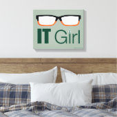 Pijl | Grafische weergave van IT-brillen Canvas Afdruk (Insitu (Slaapkamer))