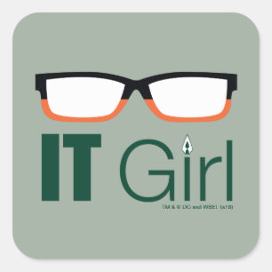 Pijl Grafische weergave van IT-brillen Vierkante Sticker