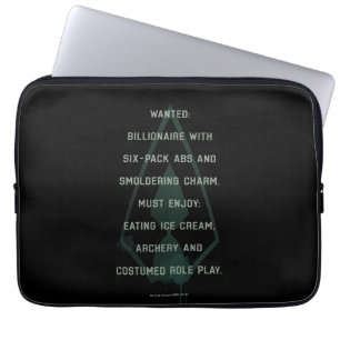 Pijl Green Arrow Parody Wanted Post Laptop Sleeve