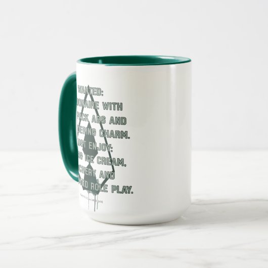 Pijl | Green Arrow Parody Wanted Post Mok (Voorkant links)