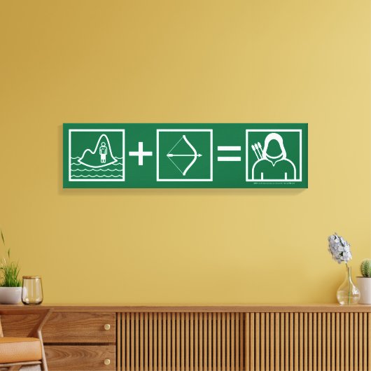 Pijl | Green Arrow-vergelijking Canvas Afdruk (Insitu (Woonkamer))