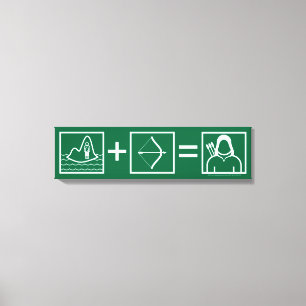 Pijl Green Arrow-vergelijking Canvas Afdruk