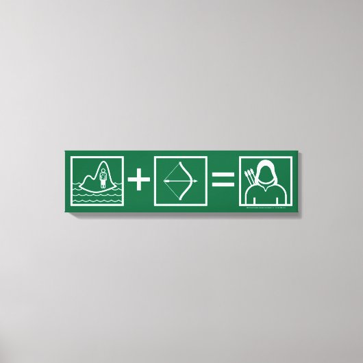 Pijl | Green Arrow-vergelijking Canvas Afdruk (Voorkant)