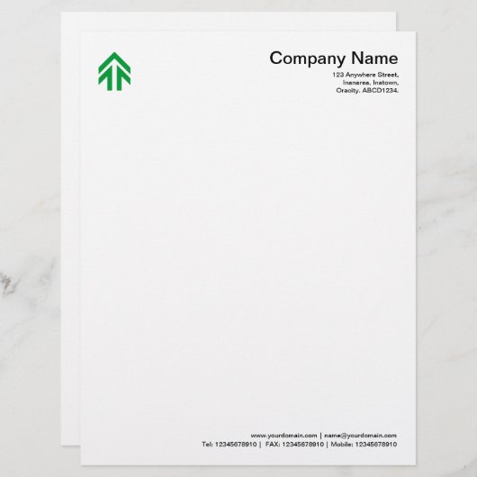 Pijl - groen gras briefhoofd ontwerp (Voorkant / Achterkant)