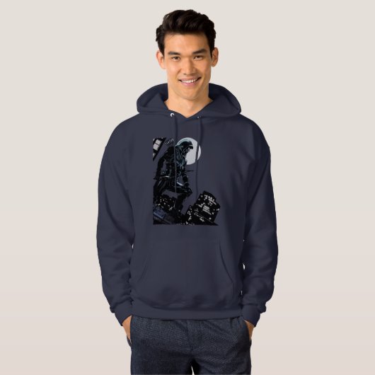 Pijl | Groene Pijl in Moonlight Hoodie (Voorkant volledig)