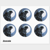 Pijl | Groene Pijl in Moonlight Ronde Sticker (Vel)