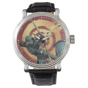 Pijl   Groene pijlschijven van daktop Horloge