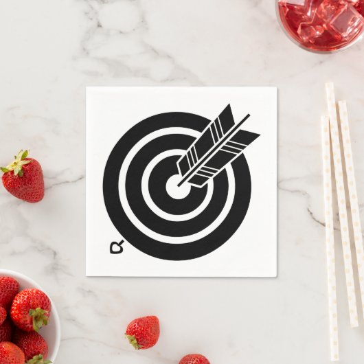 Pijl heeft een rond doelpapier en een party Napkin Servet (Insitu)