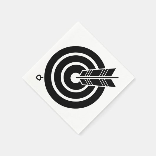 Pijl heeft een rond doelpapier en een party Napkin Servet (Hoek)