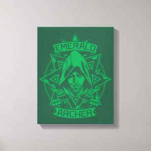 Pijl Illustratie Emerald Archer Canvas Afdruk