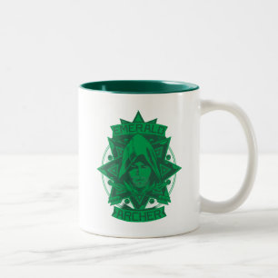 Pijl Illustratie Emerald Archer Tweekleurige Koffiemok