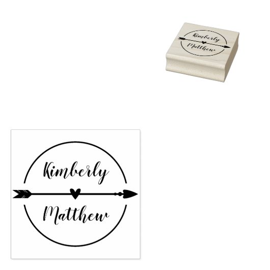 Pijl-kalligrafie Rubberstempel (Gestempeld)